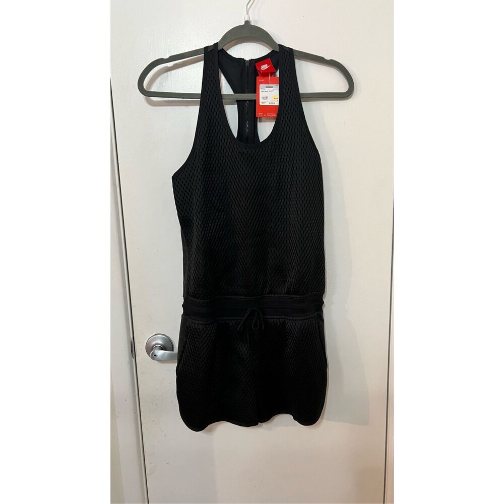 Nike Tennis WOmen's Nike CourtMesh Romper Shorts Black SZ XS ($120) - Picture 3 of 14